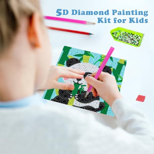Labeol Diamond Art Kits for Kids Crafts for Girls Ages 6-8-10-12 Easy to DIY Creative Diamond Art Sticker Craft by Numbers Kits for Kids and Adult Beginners (4 Pack Chic) - style: 4 pack Chic
