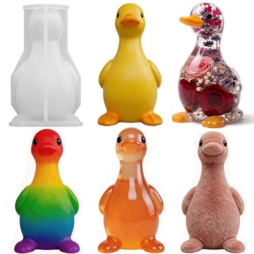 Duck Epoxy Resin Molds, 3D Silicone Duck Molds for Resin Casting | Easy Release Plaster Silicone Molds for Resin, Preserved Flowers, Candle Making, Soap, Home Decor, Ornament, DIY Art Crafts - color: Duck Resin Mold