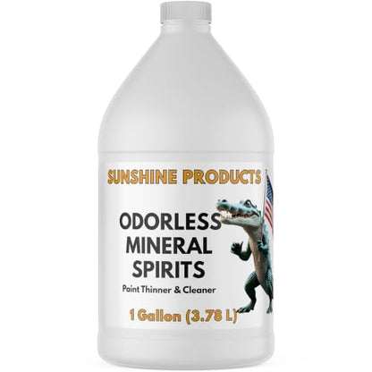 Odorless Mineral Spirits (1 Gallon) - Solvent, Paint Thinner & Degreaser | Industrial Grade Paint Thinner, Degreaser, Equipment Cleaner for Manufacturing, Automotive, Maintenance & Other Applications