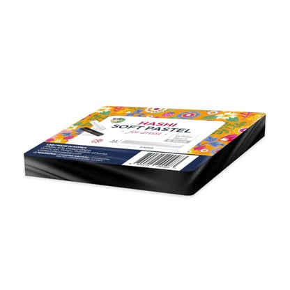HA SHI Soft Chalk Pastels for Adult Artists, 3 Black + 3 White Sticks | Two tone extremes in one pack: darken shadows and lift highlights without buying a full color set. Seal with fixative. - color: Black & White (6 Sticks)