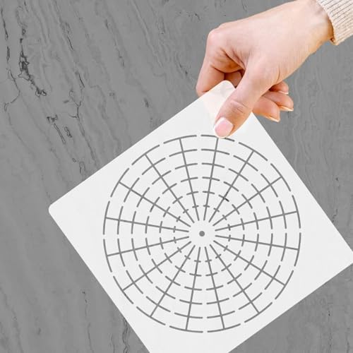 Mandala Dot Painting Stencils - 9 Pack 5.5"/6"/8" Circle Drawing Templates - Mandala Dotting Tools for Rock Painting, DIY Art Projects - Reusable PET Stencil Templates - style: Mandadl