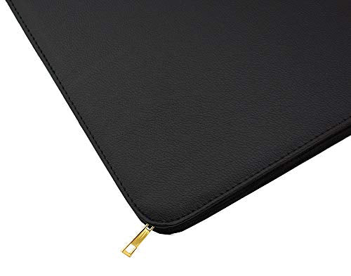 erofa 48 Fountain Pen Case PU Leather, Rollerball Pen Display Holder Bag, Pouch Large Capacity for your Collection - Black - color: Black-PU Leather