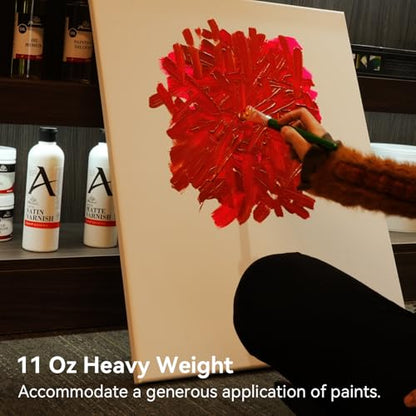 PHOENIX 24x36 Inch 2 Pack Artist Canvas - Extra Large Stretched Canvases for Painting - 3/4 Inch Profile, 100% Cotton 11 Oz. Gesso Primed White Blank Professional Canvas Oil & Acrylic Paints - size: 24"x36", style: Traditional