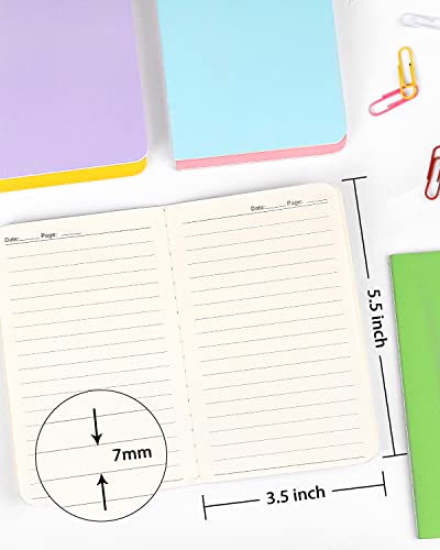 Gwybkq Small Lined Notepads Bulk 36 Pack Mini Pocket Notebooks Journal Set | Colorful Cover Notebooks for Kids 3.5 x 5.5 Inches, 30 Sheets/60 Pages - color: 36 Packs Lined&colorful Cover, style: Ruled/Lined