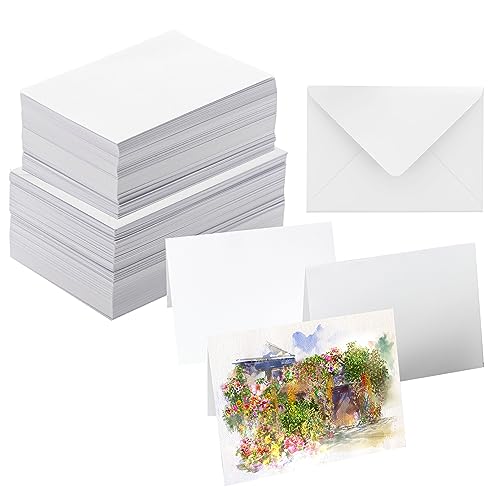 ANSSDO 50 Packs Blank Watercolor Cards with Envelopes Set 5x7 Inch - size: 5" x 7"