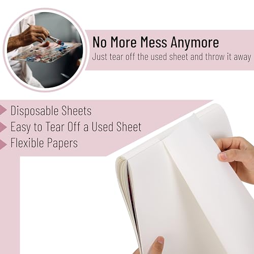 Mr. Pen- Disposable Paint Palette Paper Paint Pad, 9"x12", 40 Sheets - size: 9" x 12", 2 Pack