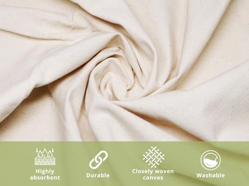 PurpleEssences All Purpose Canvas Drop Cloth Duck Tarp, 4ftx5ft - Natural - color: 4 ft x 5 ft