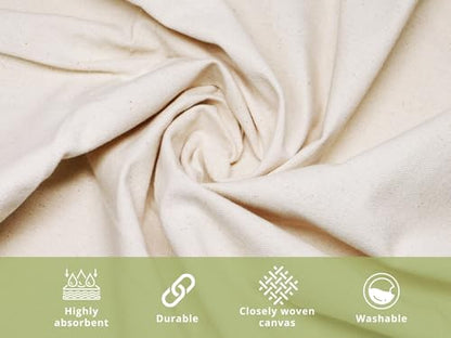 PurpleEssences All Purpose Canvas Drop Cloth Duck Tarp, 4ftx5ft - Natural - color: 4 ft x 5 ft