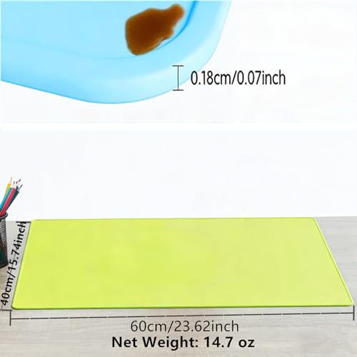 Silicone Painting Mat, Paint Mat for Kids, Siliocne Sheet for Crafts, Resin, Clay, Non Stick Art Pad with Raised Edge, Painting Supplies (Sky Blue, 23.6"×15.7") - color: Sky Blue