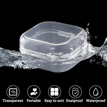 DUOFIRE Bead Organizer 20 Clear Plastic Bead Storage Containers Hinged Lids - size: 20 Grids | 1 Pack