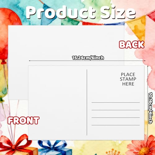 LOTMER 100 Pack 4 x 6 Inch Watercolor Postcards | 100% Cotton 140 lb/300 gsm Blank Watercolor Cards for Painting, Mailing, Invitations, Gift Cards and DIY Art Projects