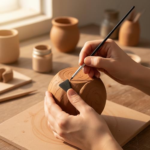 10PCS Silicone Clay Tools,Durable Silicone Sculpting Tools | Flexible Clay Carving Tool,Smooth Surface Silicones Clays Sculpting Tool,for Pottery Artwork Shaping Carving DIY,Black
