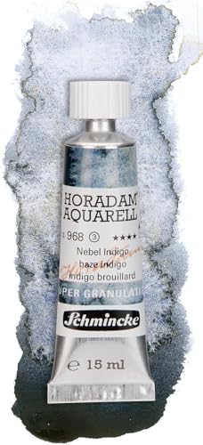 Schmincke Horadam Aquarell Super Granulation 14 968 006 Haze Indigo | 15 ml - color: 968 haze indigo, size: 0.51 Fl Oz (Pack of 1)