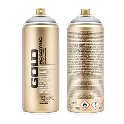 Montana Cans Montana GOLD 400 ml Color, Silver Matte Spray Paint, 13.52 Fl Oz (Pack of 1) - color: Silver, size: 13.5 Fl Oz (Pack of 1)