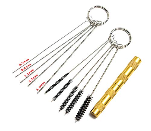 0.2mm, 0.3mm, 0.5mm Airbrush Nozzles and Needles Replacement Parts with 11 in 1 Airbrush Cleaning Repair Tool for Airbrush Gun - size: 0.2mm, 0.3mm,0.5mm/Cleaning Kit