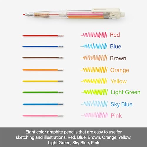 Pentel XPH804ST Art Multi 8, 8 Color Leads, Includes Refill Set