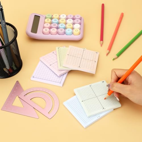 Mr. Pen- Graph Paper Sticky Notes, 6 Pads, 3x3 Inch, Pastel Colors | Graph Sticky Notes, Math Graph Paper, Graphing Sticky Notes, Grid Sticky Notes, Grid Notepad, Mini Graph Paper - color: Pastel