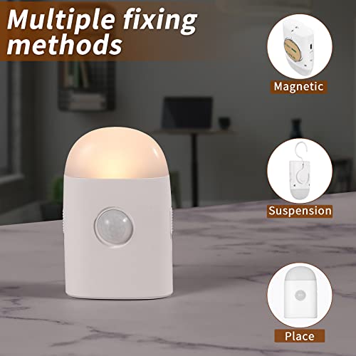 Motion Sensor LED Night Light,Warm White Dimmable Rechargeable Stick & Hook - style: 1 Pack
