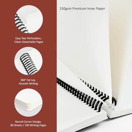 Hardcover Sketchbook,7.2"x8.3"Spiral Bound Drawing Pad,Midnight Roses | 150gsm(92lb)Acid-Free Thick Paper,Blank Art Journal for Adults,Artists&Beginners,Ideal for Sketching,Doodling and Mixed Media - color: midnight roses