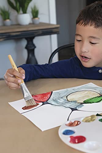 Prang Ready-to-Use Washable Tempera Paint Set, Assorted Metallic Colors, Pint Set of 6