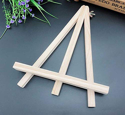9.4 Inches Tall Wood Easels Set of Tabletop Display Easels, Art Craft Painting Easel Stand for Artist Adults Students (6pack) - style: 6pack
