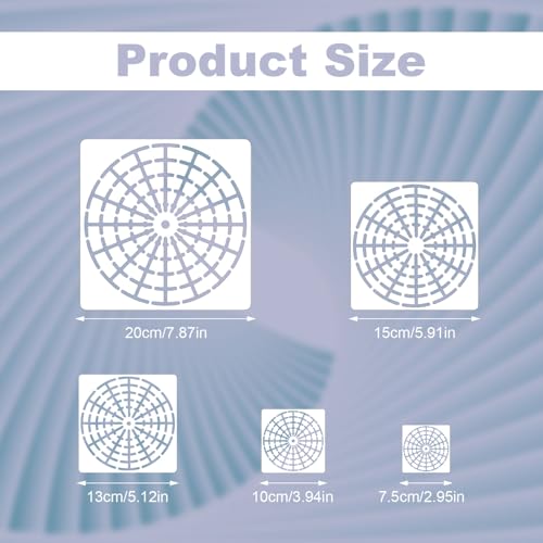 Gosknor 10pcs Mandala Dot Painting Stencils, 5 Sizes Reusable Mandala Dotting Stencil Set for Paper, Wall, Wood Canvas DIY Painting Art Projects