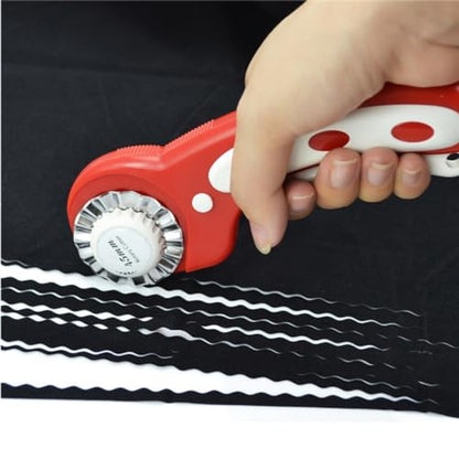 16pack Rotary Cutter Blades for Fabric, 45mm/1.77inch Circle Round Edge Rotary Replacement Blades 8 Refill Steel & 8 Titanium Coated Rotary Knife for Arts Crafts Scrapbooking Sewing Cutting Paper - color: Set 6 - 16pack