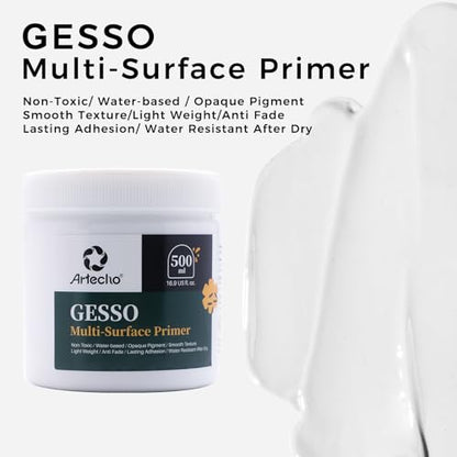 Artecho White Gesso 16.9oz / 500ml - color: white, size: 16.9 Fl Oz (Pack of 1)