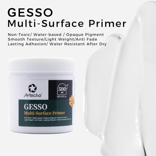Artecho White Gesso 16.9oz / 500ml - color: white, size: 16.9 Fl Oz (Pack of 1)
