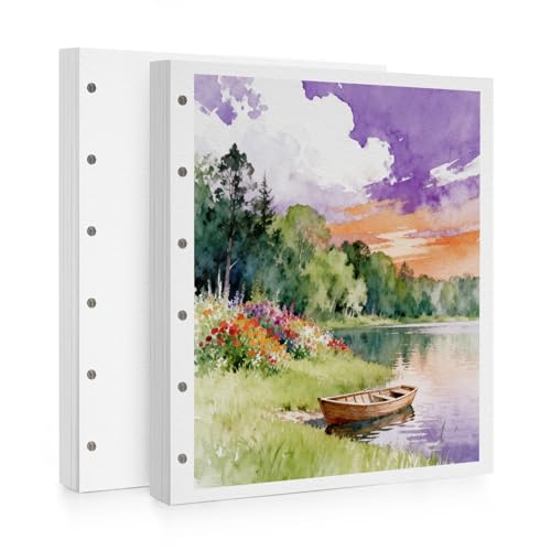Watercolor Paper Refill-5.1 x 4.3 in, 2-Pack – 100% Cotton 140LB (300GSM) Acid-Free Cold Press Paper, 20 Sheets per Pad (40 Pages Total), for Painting, Sketching & Mixed Media - size: 5.1 x 4.3 in