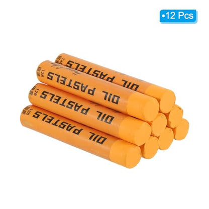 PATIKIL Light Yellow Oil Pastels, 12Pcs Soft Oil Crayons Creamy Pastels Stick Art Supplies for Art Painting Drawing Blending Graffiti for Artists Beginners - color: Light Yellow