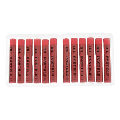 PATIKIL Red Oil Pastels, 12Pcs Soft Oil Crayons Creamy Pastels Stick Art Supplies for Art Painting Drawing Blending Graffiti for Artists Beginners - color: Red