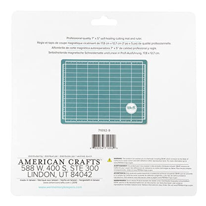 We R Memory Keepers Trimmer & Mat, 7x5, Magnetic Cutting Mat And Mini Ruler, Craft Supplies Trimming Tools Ruler Paper Crafts