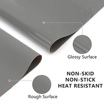 Gartful Silicone Crafts Mat, Silicone Sheets for Crafts, Painting, Nail Arts, Clay, Resin Jewelry Casting Molds Mat, Table Pad Placemat, Nonstick Nonslip, Gray & Beige & Light Blue (15.7x11.8 inch) - color: Gray & Beige & Light Blue, size: 3pcs - 40 x 30c