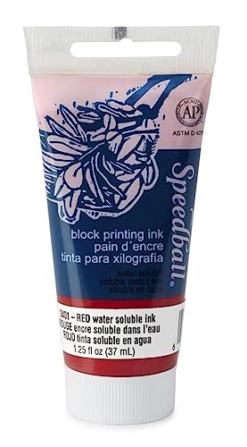 Speedball SPD-3401 Water Soluble Block Printing Ink, Red, 1.3 oz - color: Red