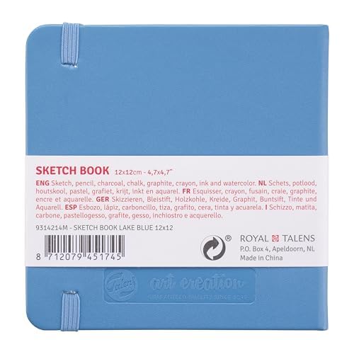 Talens Art Creation Sketchbook, Lake Blue, 80 Sheets, 4.7 x 4.7 in - color: lakeblue, size: 12×12cm