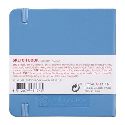 Talens Art Creation Sketchbook, Lake Blue, 80 Sheets, 4.7 x 4.7 in - color: lakeblue, size: 12×12cm