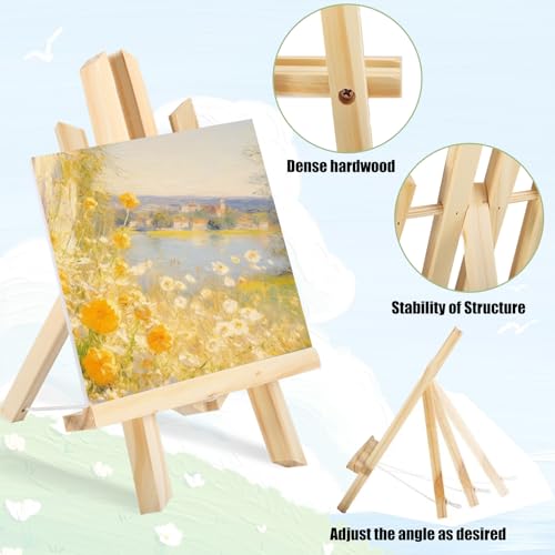 12 Pack Tabletop Easel, 11.8 Inch, Wood | Desktop Easel Stand for Painting Canvas, Portable Table Top Easels for Painting Party Art Craft Painting Easel Stand
