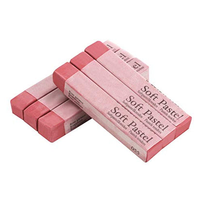 6 Pcs Soft Pastel Drawing Chalk Set Square Sketch Pastel Chalk Painting Sticks Drawing Sketching Pen Art Supplies Artists Beginners Non-Toxic Soft Pastel Stick Crayons for Teachers Professionals - color: pink