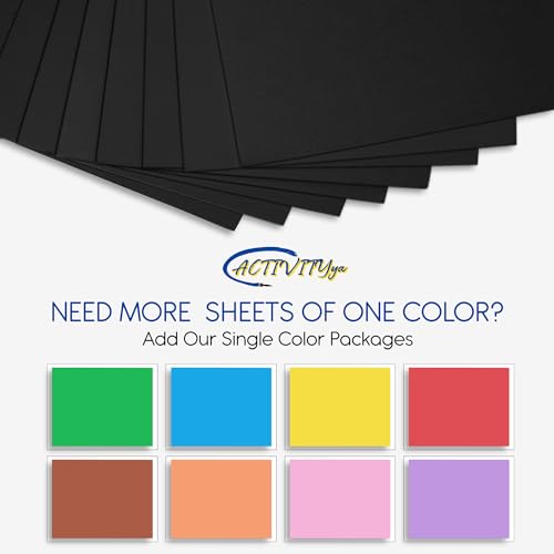 Black EVA Foam Sheets, 6 x 9 Inch, 2mm Thick - Foam Paper for DIY Arts and Crafts, School Projects, and More - 8 Pack - color: Black