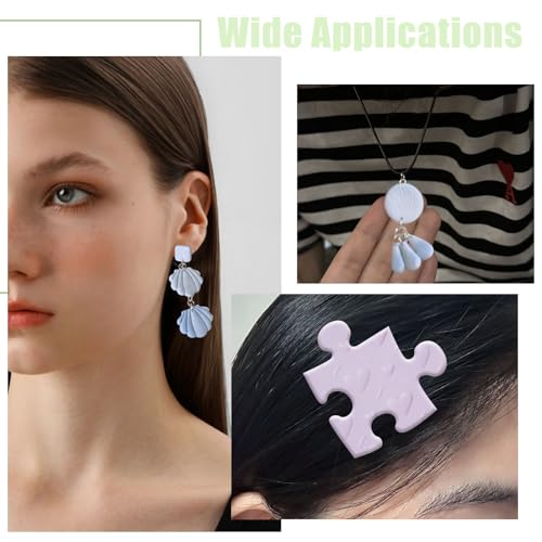 ORIGACH 5 Pcs Pattern Theme Polymer Clay Texture Roller for Earring Making | Embossing Pottery Texture Rollers with Plastic Storage Box for Earring Making - style: 0055-01