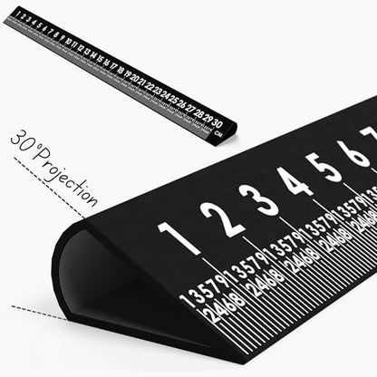 Slope Sight™ 12 Inch 30° Black Precision Metal Ruler, High-Grade Laser-Engraved Aluminum Ruler for School, Office, Architects, Draftsman, and Engineers (Onyx Black, 12 Inch) - color: Onyx Black