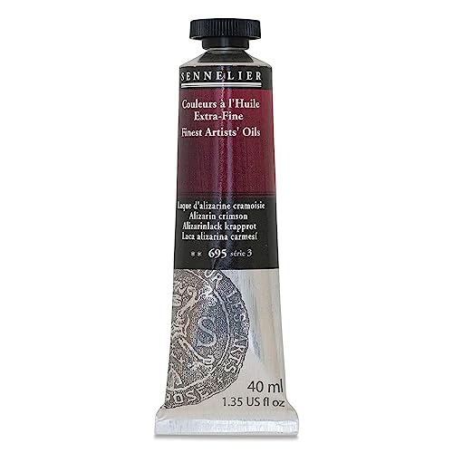 SENNELIER Artists' Extra Fine Oil, 40 ml Tube, Series 3, Alizarin Crimson, (10-130411-695) - color: Alizarin Crimson, size: 1.35 Fl Oz (Pack of 1)
