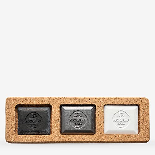 Art Graf Artist Water Soluble Tailors Chalk Set of 3 Rich & Intense Colors (in Cork Box), Monochromatic 3 Pc Set - color: Monochromatic 3 Pc Set