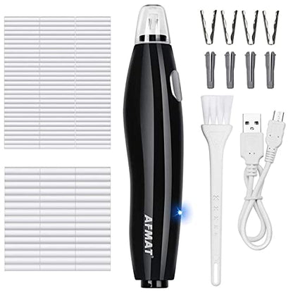 AFMAT Electric Eraser for Artists, Rechargeable Electric Eraser Kit, 140 Refills for Drafting, Electric Pencil Eraser - Battery Operated for Drawing Pencils, Crafts, Arts EE04(Black) - color: Black