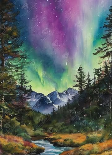 DIAMOND ART CLUB Lunar Reflections Diamond Art Kits for Adults | Premium Diamond Painting Kit, Fun DIY Crafts for Adults, Round Diamond Art Canvas, 13" x 18" (33 x 45.7 cm) - color: Lunar Reflections