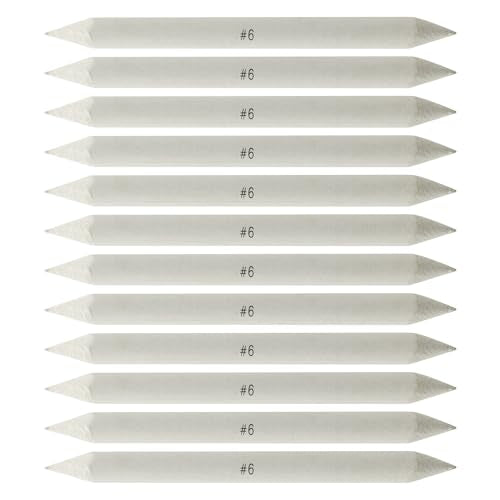 Creative Mark Blending Stumps - Solid Double-Ended Blending Stumps for Blending Charcoal, Pencils, Pastels, and More! - [Size # 6-12 Count]