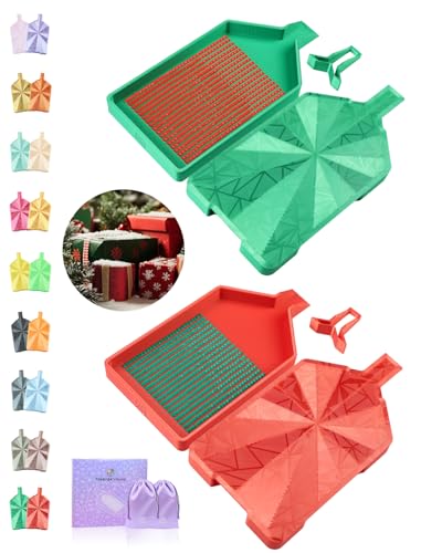 ForeverYoung Crystalline Diamond Art Trays with Lids, Christmas Melody | 2-Piece diamond painting trays keeps diamond art beads organized. Practical diamond painting accessories for projects. - color: Christmas Melody