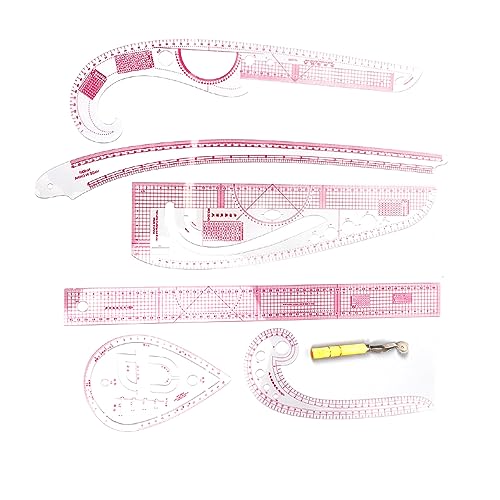 7pcs French Curve Ruler Set High Accuracy Complete Tools Sewing Rulers Set with Scale for Beginners Tailors Pattern Making