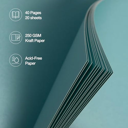 potricher 10 x 10 Inch DIY Scrapbook Photo Album 40 Pages, Blue - color: Blue, size: 10 Inch 40 Pages